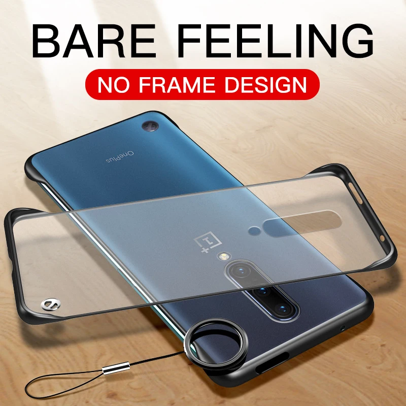 Роскошные бескаркасные тонкие чехлы для Oneplus 7 Pro One Plus Oneplus7 Oneplus7Pro Жесткий PC матовый прозрачный чехол Funda рамка брелок