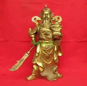 

King opening @ copper Guan Gong ornaments / bronze statue of Guan Gong Wu Fortuna / copper off God / Guan Gong as Decoration