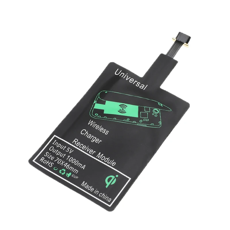 Универсальный Qi беспроводной Micro usb зарядный приемник вперед обратного интерфейса Беспроводное зарядное устройство приема патч для телефонов Android