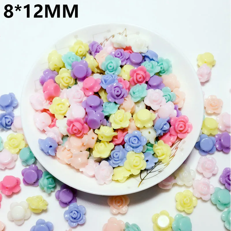 110 _ акриловые бусины россыпью в форме цветка милое ожерелье браслет сделай сам