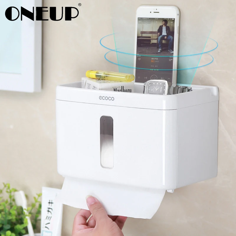ONEUP водонепроницаемый держатель для туалетной бумаги настенный ящик для хранения гигиеническая ткань стойка для кухни ванной комнаты портативный держатель для туалетной бумаги