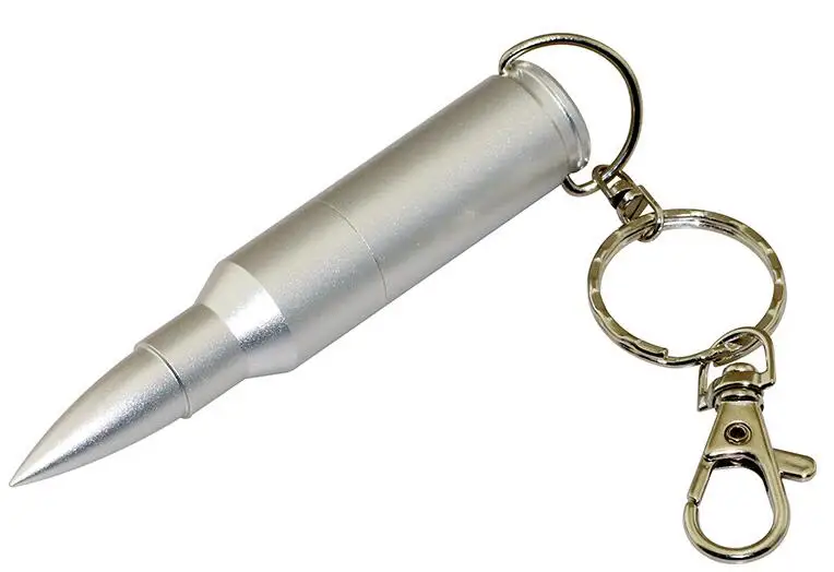 Металлический флеш-накопитель, пуля, USB флеш-накопитель, 4 ГБ, 8 ГБ, 16 ГБ, 32 ГБ, 64 ГБ, флешка, флеш-карта, USB 2,0, флеш-карта памяти с брелоком - Цвет: 2