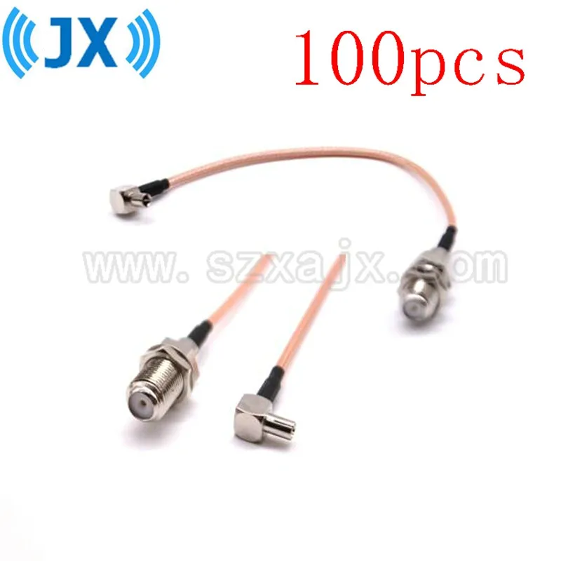 JX 100 шт. Радиочастотный кабель F к TS9 мама прямой угол RG316/RG174 ОТРЕЗОК кабеля для USB