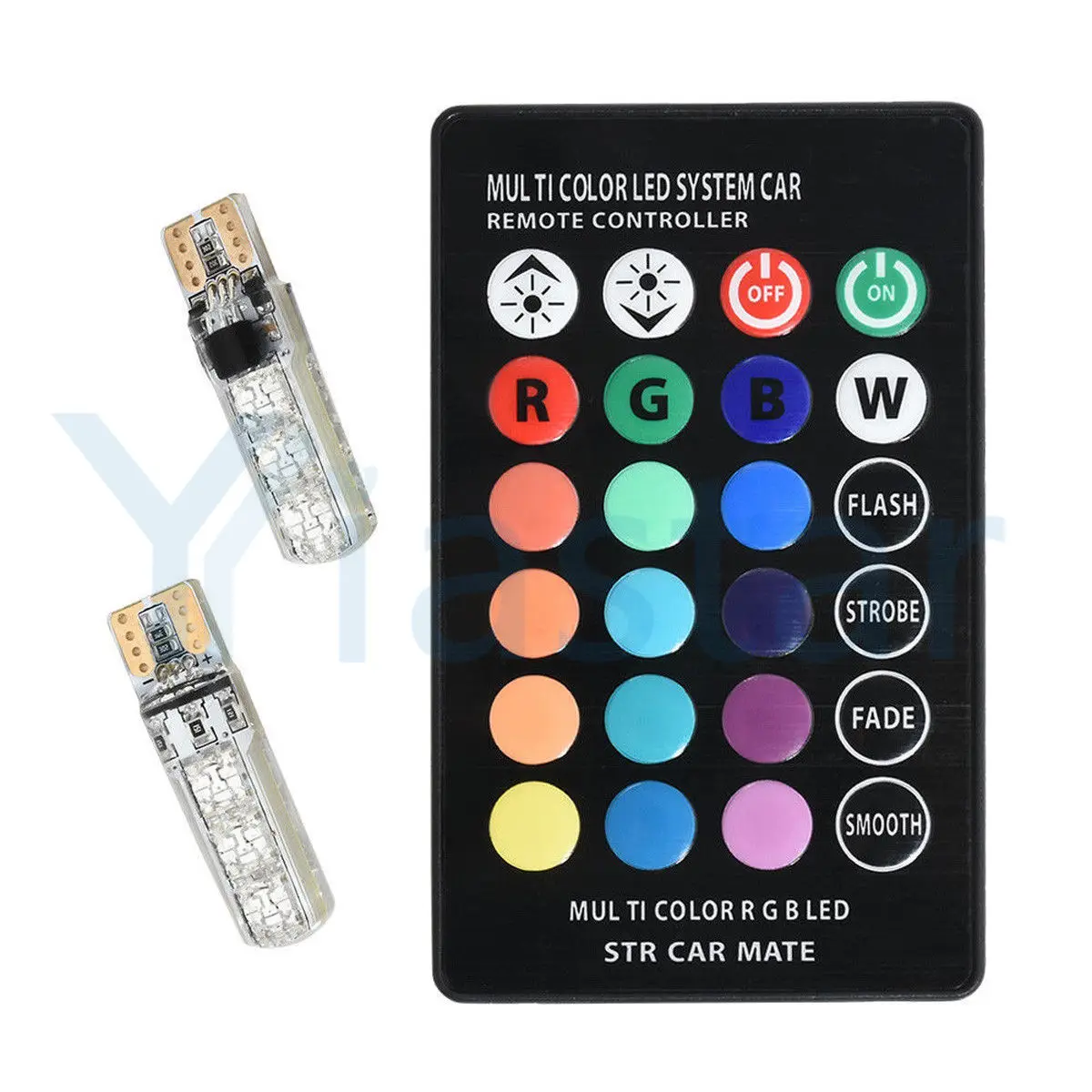100 шт. Автомобильные светодиодные лампы RGB T10 W5W 194 168 5050 SMD | Автомобили и мотоциклы