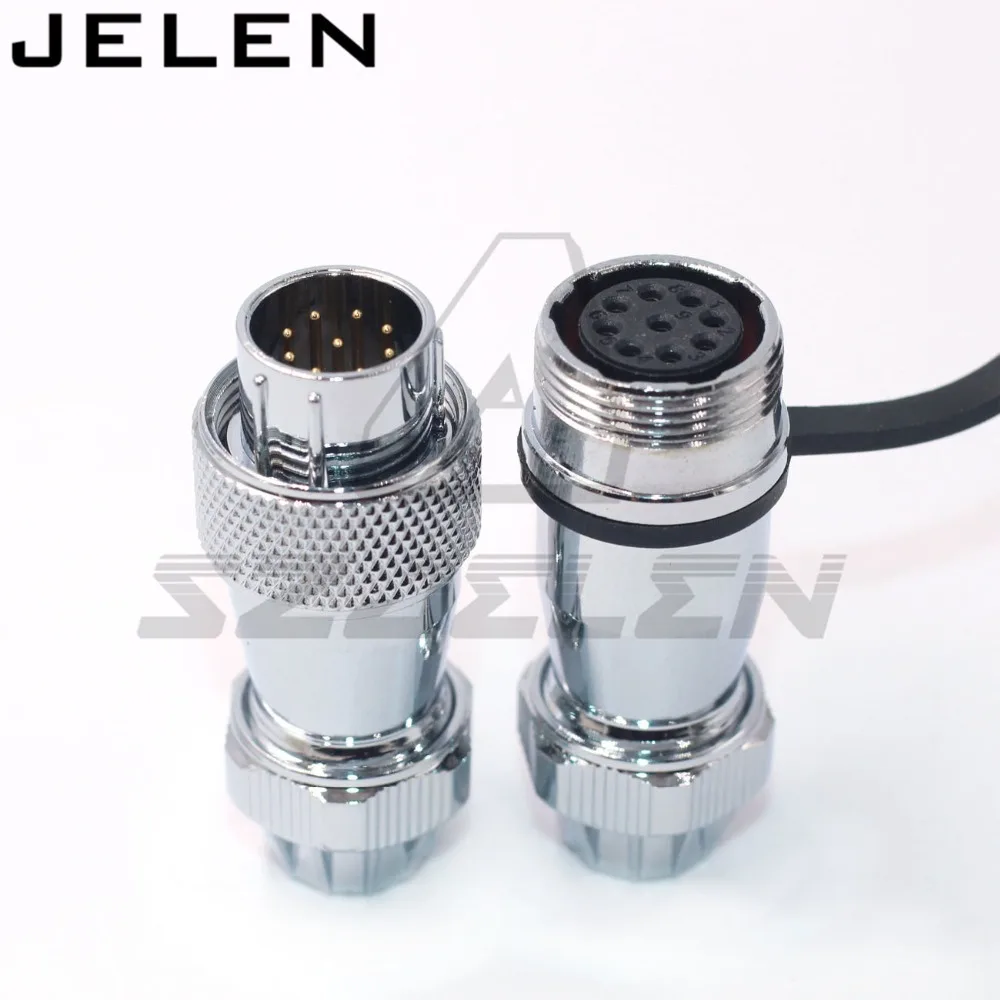 Металлический круглый стыковочный 9 контактный водонепроницаемый разъем серии