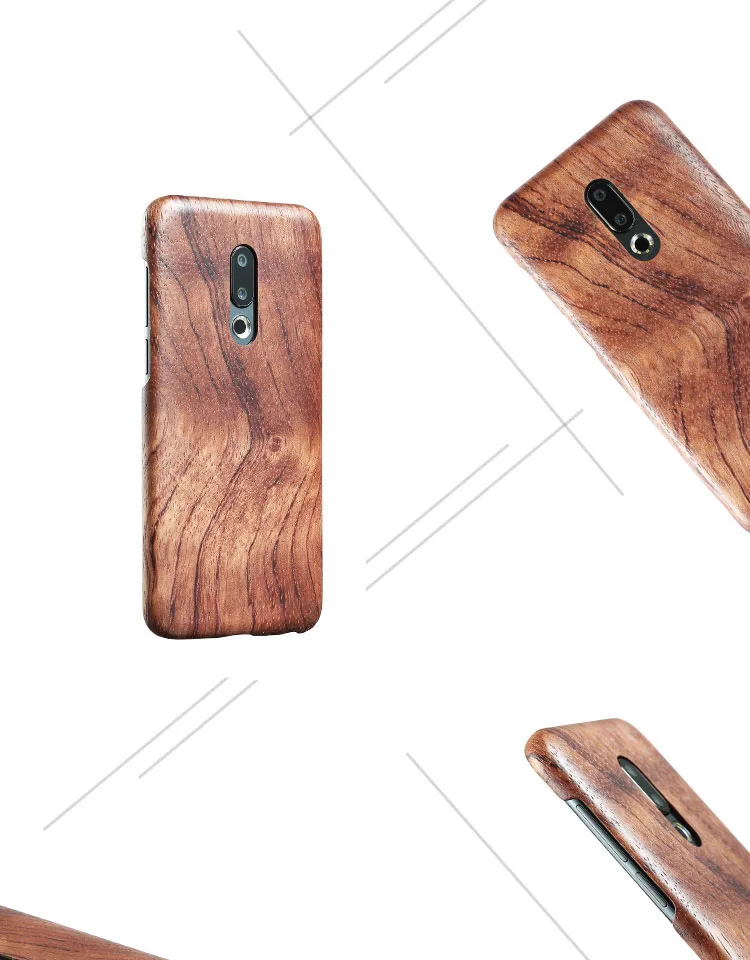 Натуральный Деревянный чехол для телефона для MEIZU 16th 16th Plus, чехол, бамбук/орех/палисандр/Черное ледяное дерево/оболочка(настоящее дерево