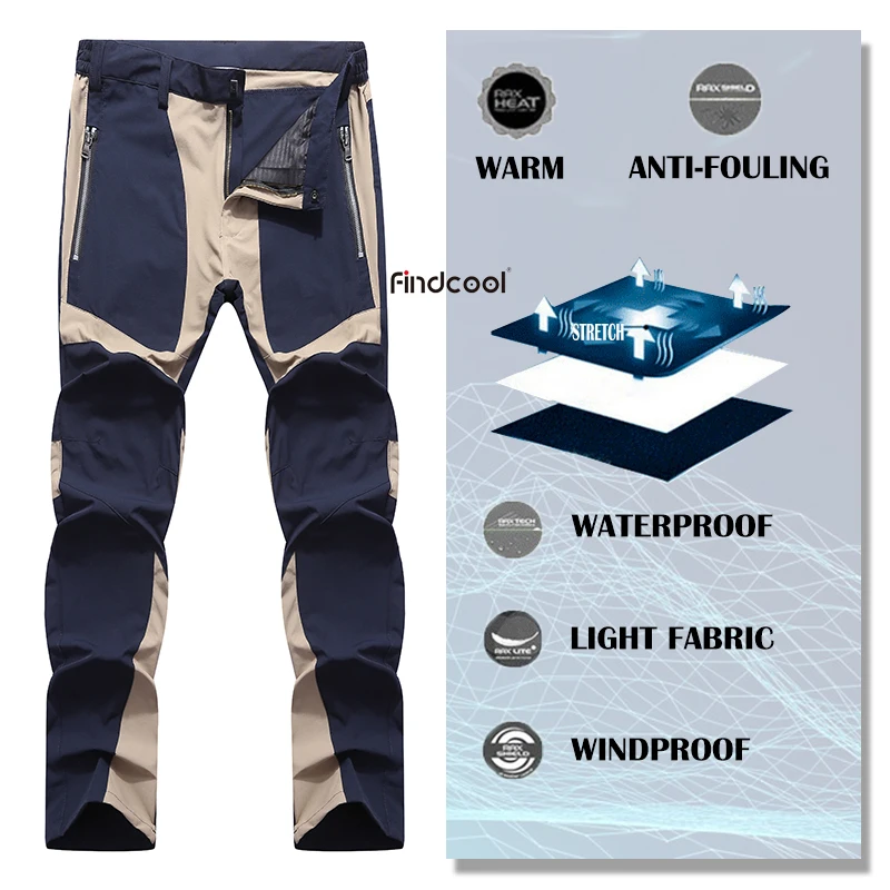 Findcool Outdoor Hiking Pants Men Waterproof Trousers Cycling Qucik Dry |