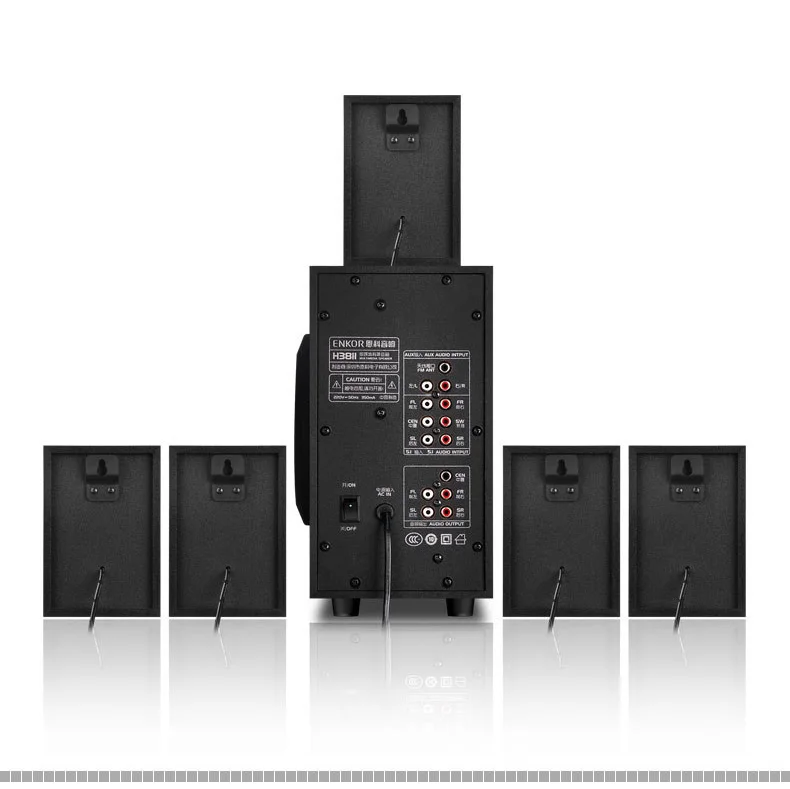 5,1 канальный домашний кинотеатр акустическая система, Bluetooth \ USB \ SD \ FM Радио пульт дистанционного управления Сенсорная панель, Dolby Pro Logic объемный звук