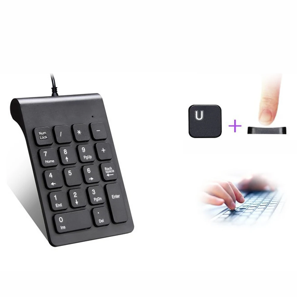 USB Проводная цифровая клавиатура 18 клавиш БЕСПЛАТНО AliExpress Стандартный доставка |