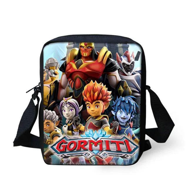 Jackherelook Gormiti Crossboday сумки мультфильм аниме школьные ранцы для мальчиков девочек Дети Повседневная дорожная сумка через плечо школьный ранец подарки - Цвет: HK3272E