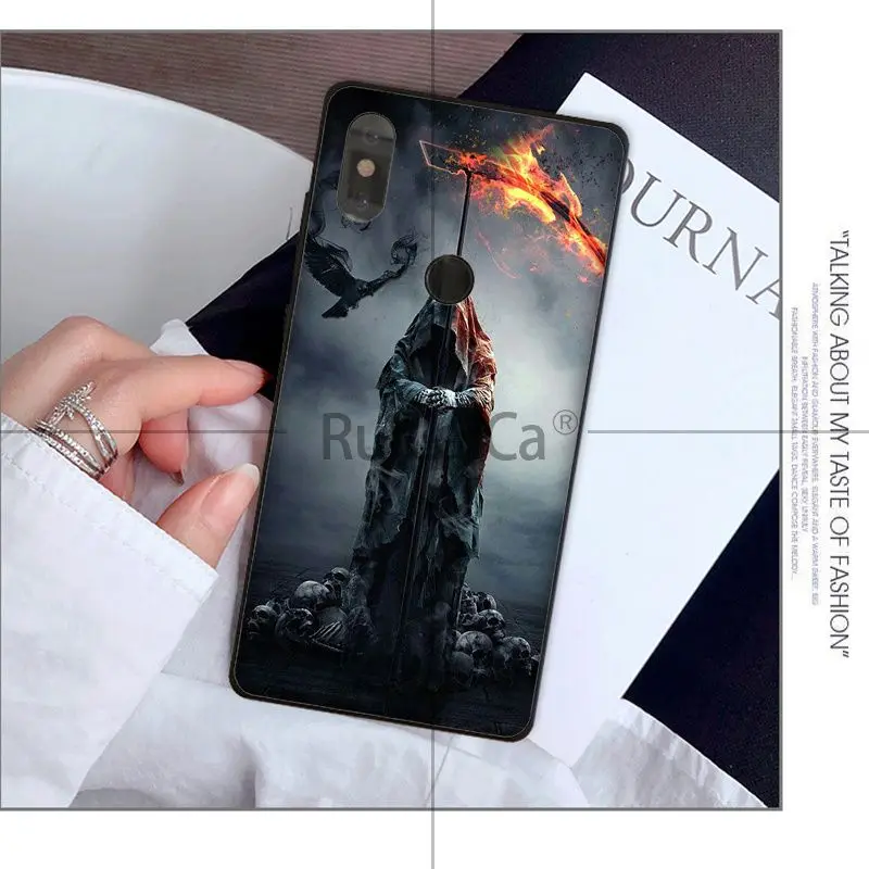 Ruicaica Grim Reaper Skull Skeleton Black Soft Phone Cover for Xiaomi Mi 6 Note3 8 8SE Redmi 5 5Plus Note4 4X Note5 Cellphones | Мобильные