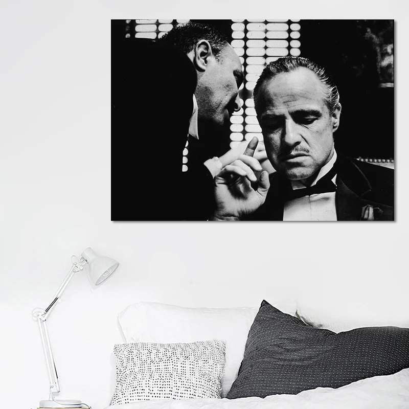Godfather винтажный черно белый холст картина Hd печать кино постер модный поп арт