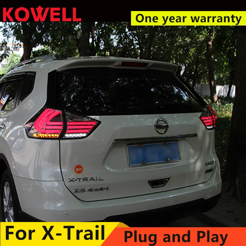 KOWELL автомобильный Стайлинг для Nissan X-TRAIL XTRAIL задний светильник s светодиодный задний светильник светодиодный задний фонарь DRL+ тормоз+ Реверсивный+ сигнальный автоматический