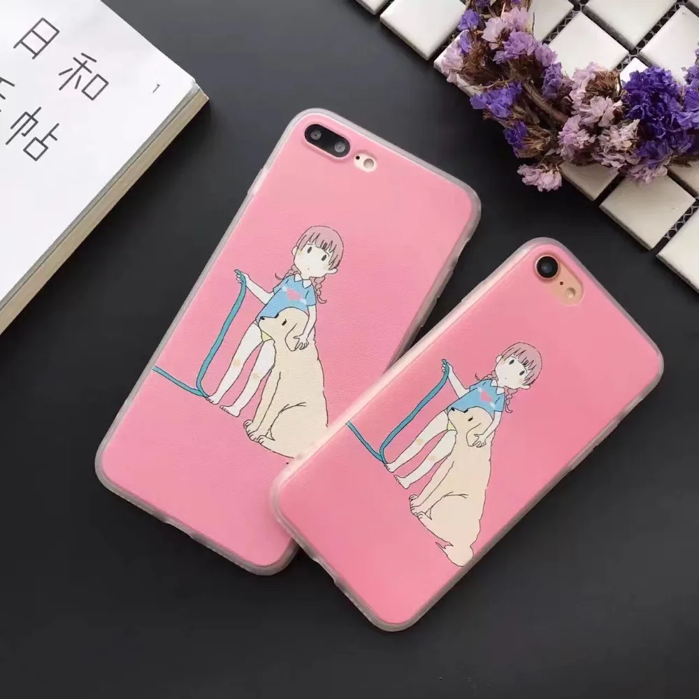 Последние для iphone 5 5s se 6 s 7 плюс Крышка милый мультфильм gilr Золотистый ретривер