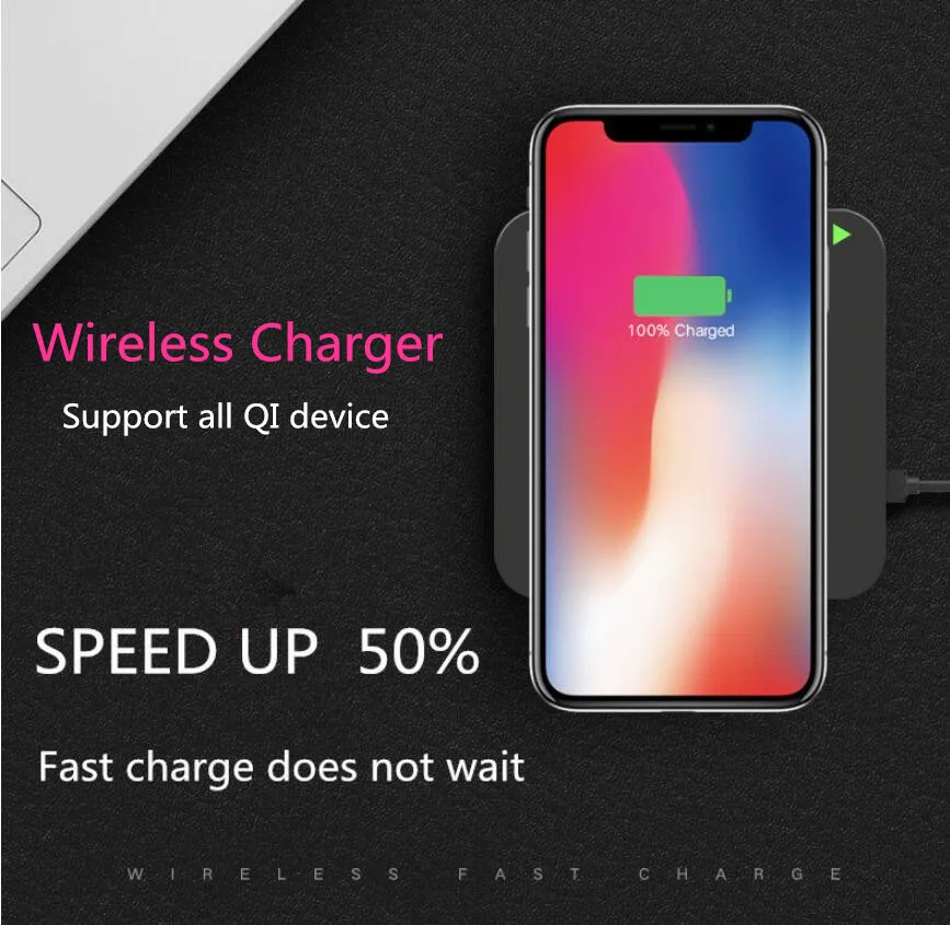 MIPOW быстро Qi Беспроводной Зарядное устройство 2 в 1 Pad подставка для samsung S9/S9