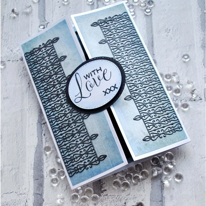 Башня скамейка влюбленные металлические штампы трафареты для сделай сам