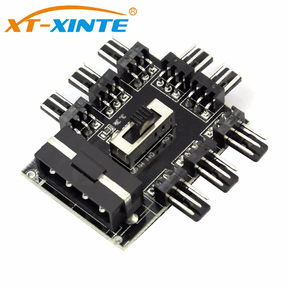 Блок питания PWM 3Pin для кулера 1 8 4pin/SATA разделитель концентратора вентилятора