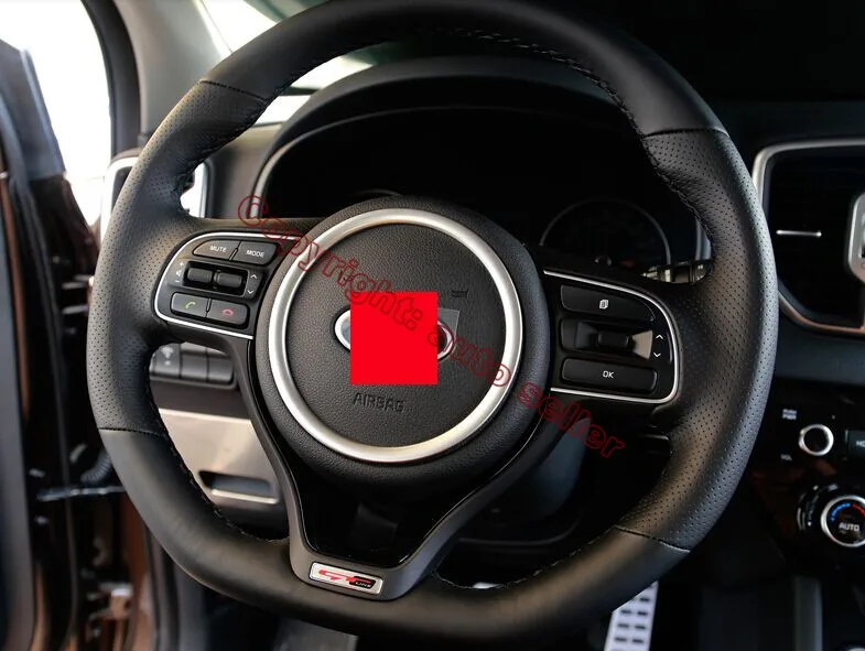 ABS Pearl Chrome Steering Wheel circle trim For KIA Sportage 2016 2017 2018 | Автомобили и мотоциклы