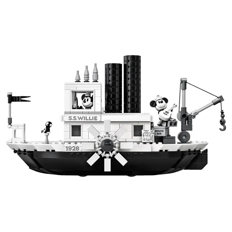 2019 новые идеи Steamboat Willie Movie совместимы Legoed 21317 блоки кирпичи игрушки для детей