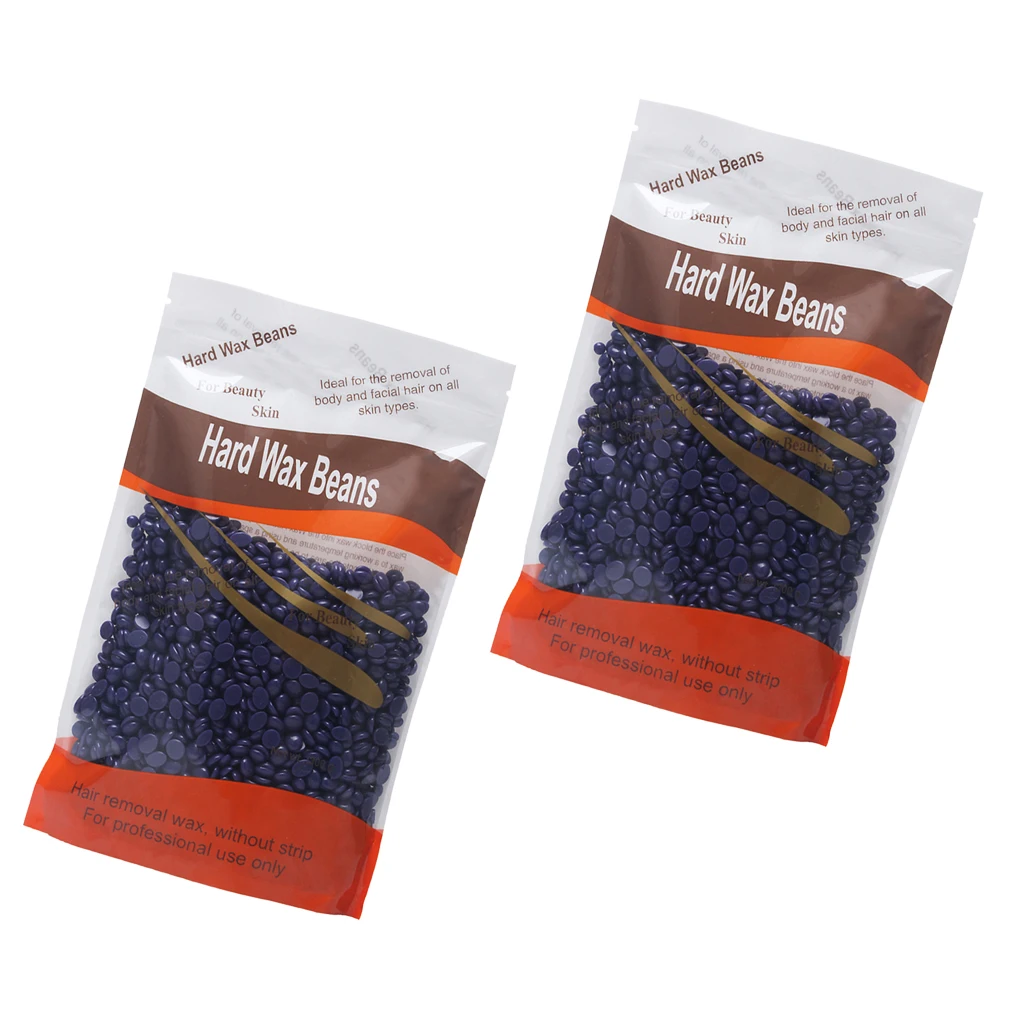 No Strip Body Depilatory Hair Cleaner Hot Film Wax Beads Waxing Removal Beans 2x300g (Lavender) | Красота и здоровье