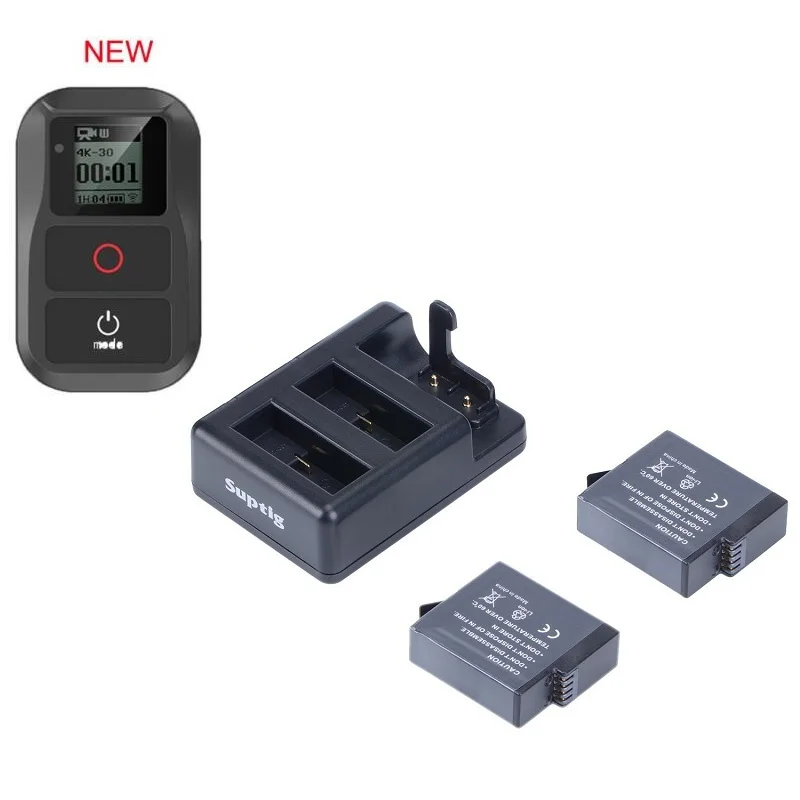 A Set Clownfish для Gopro hero 8 7 6 5 батарея 3 Пути USB 3 слота зарядное устройство WiFi Пульт дистанционного управления зарядное устройство для GoPro hero 5/4 пульт дистанционного управления - Цвет: A Set