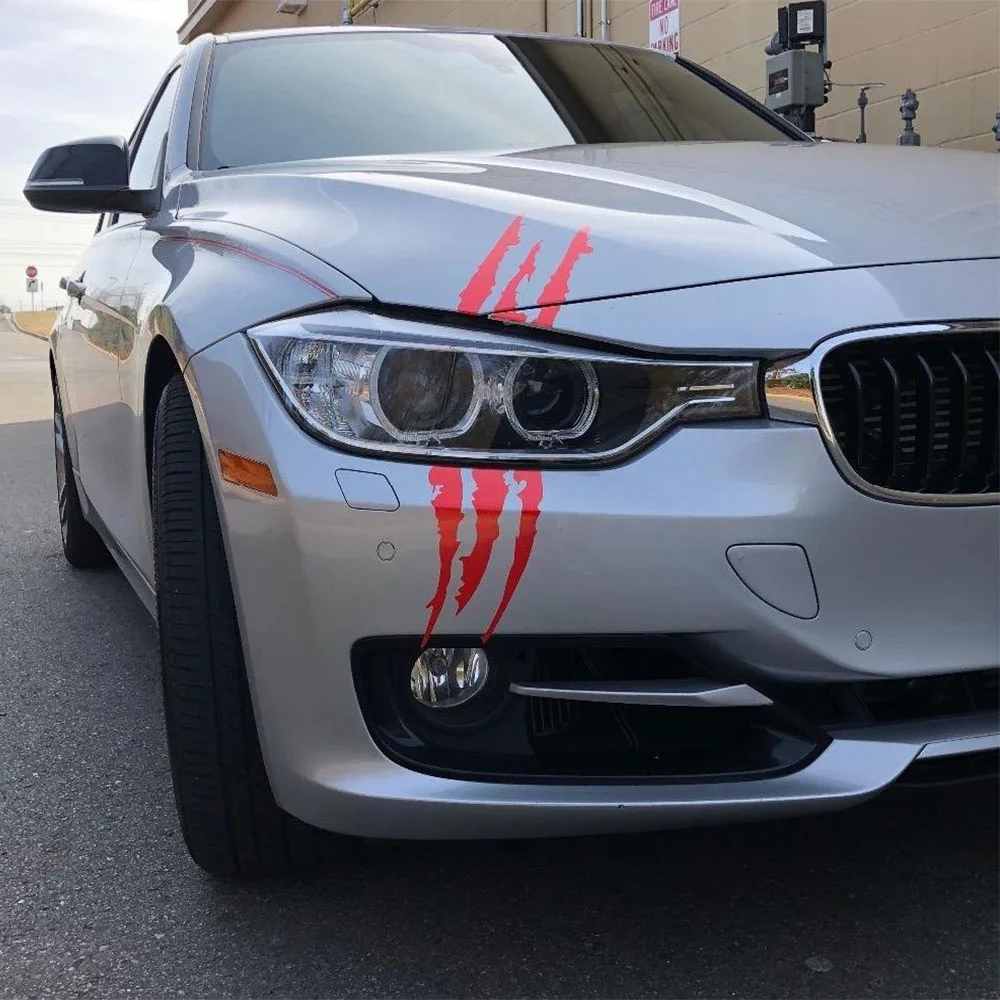 Автомобильная наклейка HungMieh 3D 40*12 см в виде монстра царапины полоски наклейки на