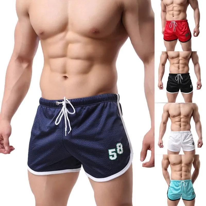 Мужские спортивные шорты Sfit однотонные свободные плавки на шнуровке летние