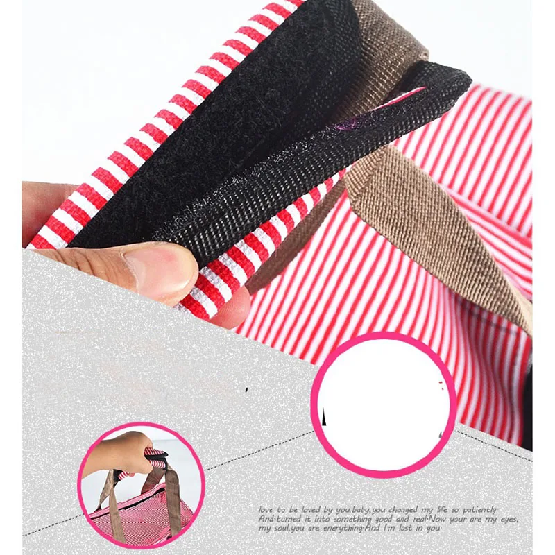 

Venxuis Strip Printed Pet Shoulder Carry Bag Cozy Pet Handbag Dog Carrier Bag Pet Supplies Soft Puppy Pet Dog Travel Carrier Bag
