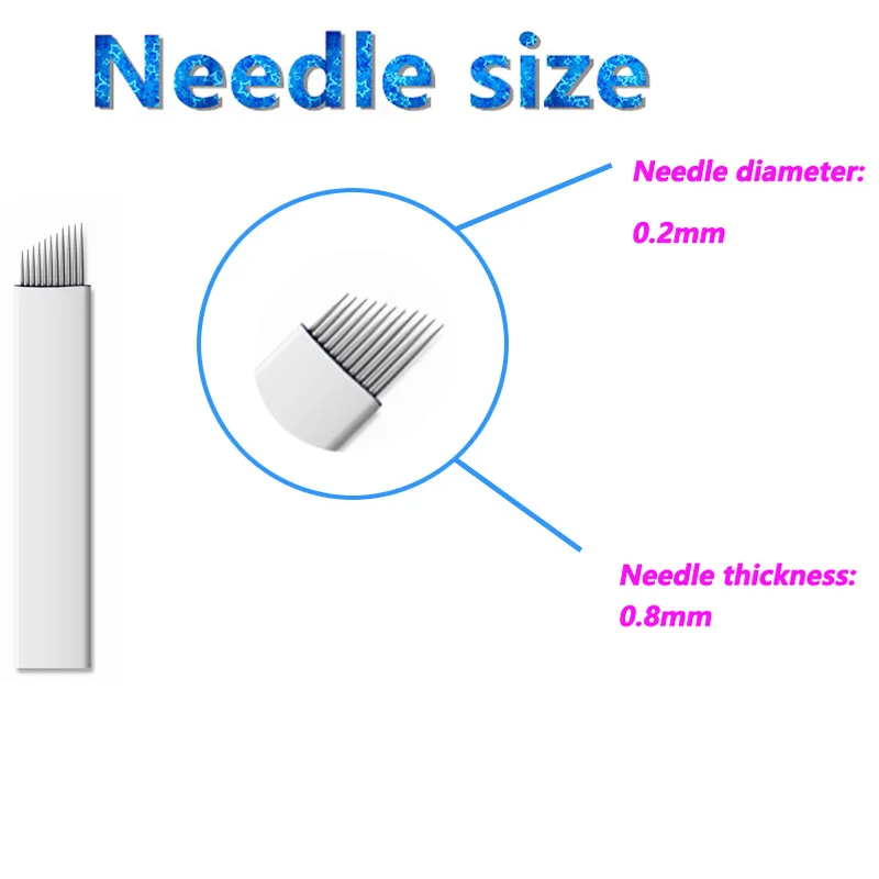20 шт. 11Pin иглы для перманентного макияжа бровей|needle blade|blades for microbladingpermanent makeup blade |