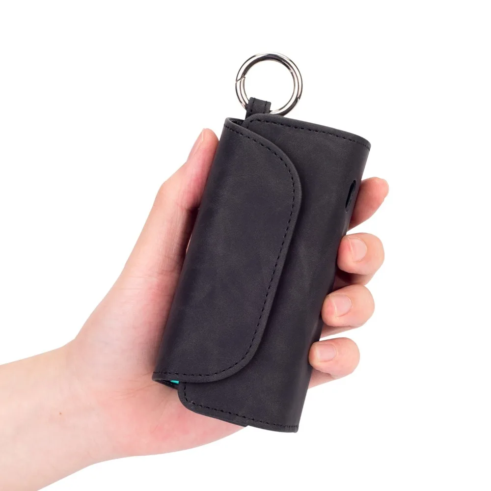 JINXINGCHENG кожаный чехол с автомобильным зарядным устройством для Iqos 3 зарядки с откидной двойной книжной крышкой для Iqos 3,0 чехол для мешочек с держателем