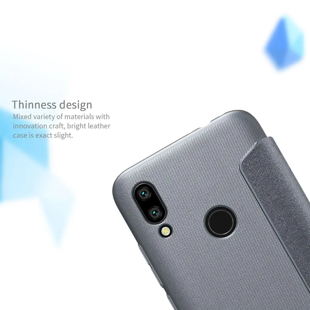Для Xiaomi Redmi 7 Чехол с откидной крышкой 6,2" Nillkin блестящий чехол из искусственной кожи для Xiaomi Redmi 7 Модный складной чехол-книжка