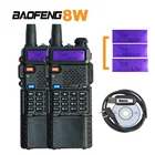 Портативная мини-рация Baofeng, двухсторонняя радиосвязь UV8HX 8 Вт, любительский трансивер, рация для сестры с одной антенной Nagoya NA-771, 2 шт.