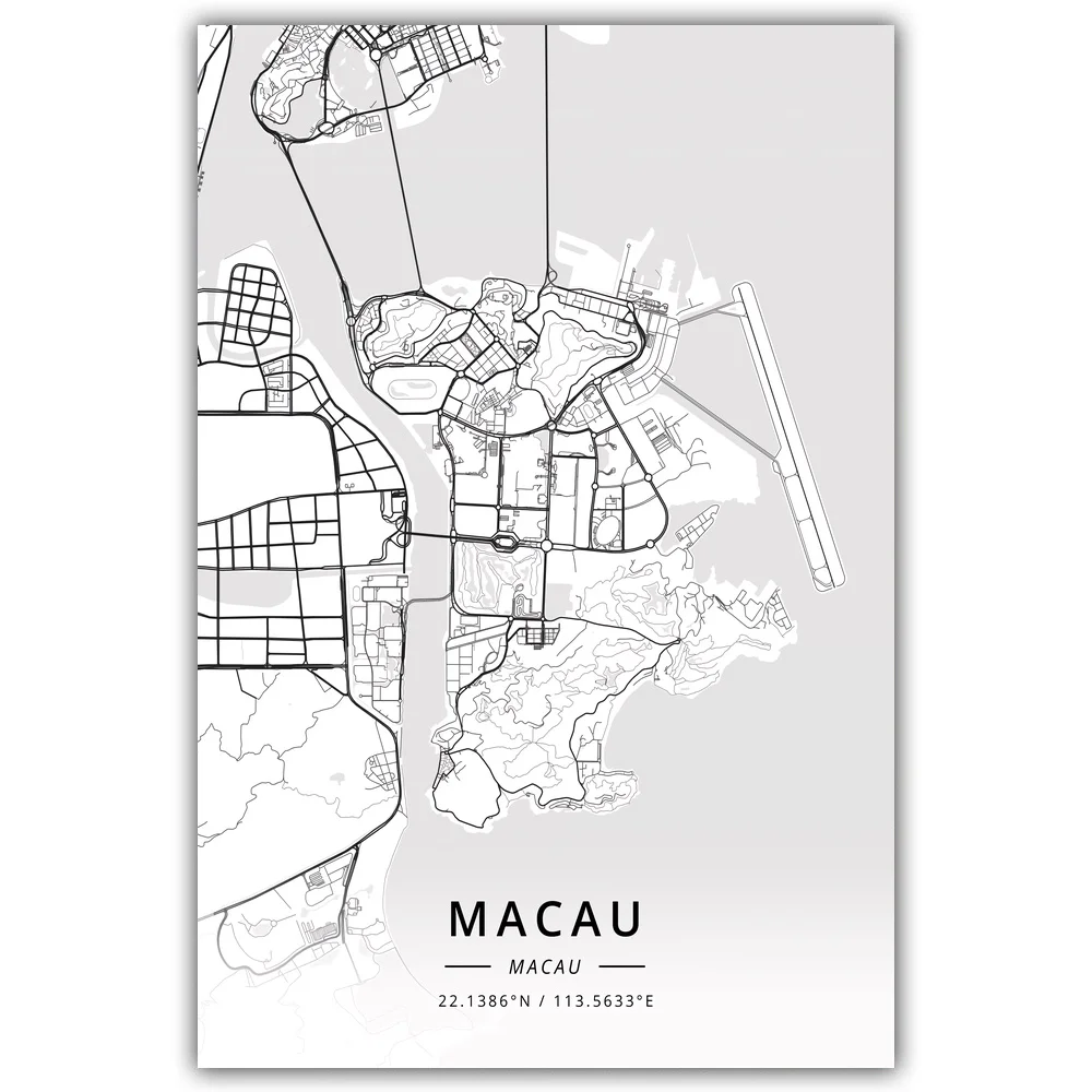 

Macau Map Poster