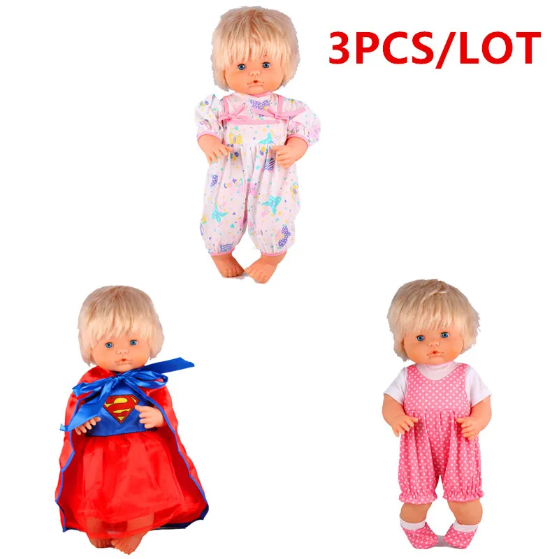 41 см кукла Nenuco одежда Ropa y su Hermanita 3 шт./лот 1 платье с бантом супермена накидкой