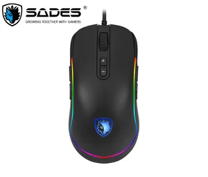 SADES S11 революционная мышь Проводная 9 кнопок оптическая электронная игровая мышь для компьютераПКноутбука