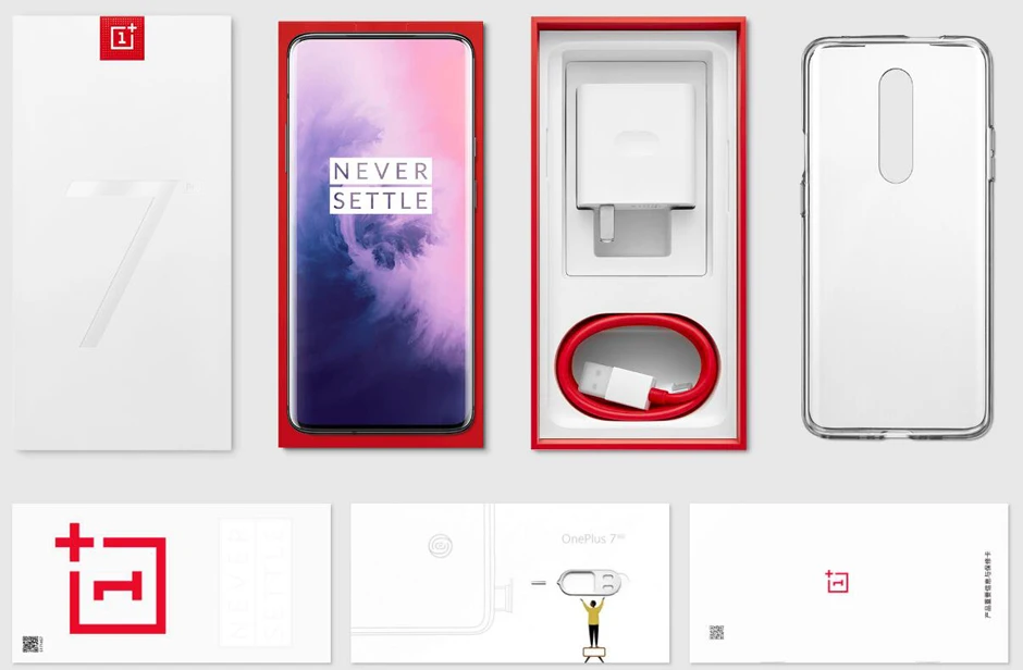 Смартфон Oneplus 7 Pro с глобальной прошивкой, 12 Гб, 256 ГБ, Snapdragon 855, 4000 мАч, 6,67 дюйма, AMOLED, 48MP, 30 Вт, отпечаток пальца, NFC, мобильный телефон