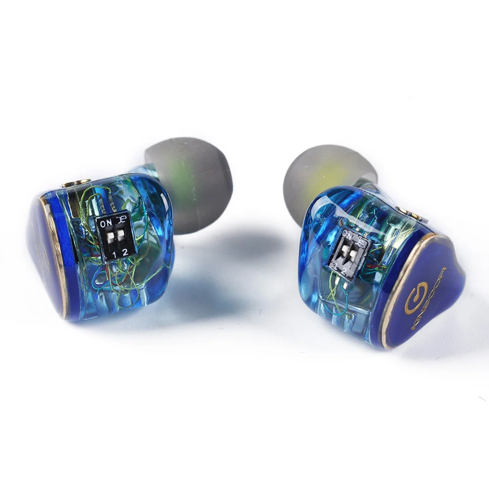 Blue with switch AK KINBOOFI MK4 4BA сбалансированные арматурные наушники в ухо HIFI наушники для мониторинга разъем MMCX кабель с Cooper Лицевая панель - Цвет: Blue with switch