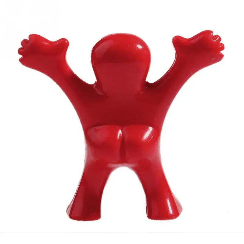 Новый Творческий Кухня Бар Красный Fun Счастливый Человек Форма Пиво Сода Бутылки
