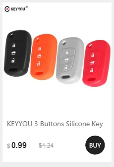 KEYYOU замена 3 кнопки резиновая накладка ключ оболочка для hyundai IX35 I30 Accent Kia K2 K5 Rio флип дистанционный ключ-брелок от машины чехол Крышка