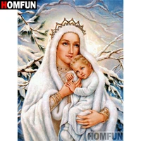 homfun 5d diy diamond painting full squareround drill religious woman 3d embroidery cross stitch gift home decor a00416