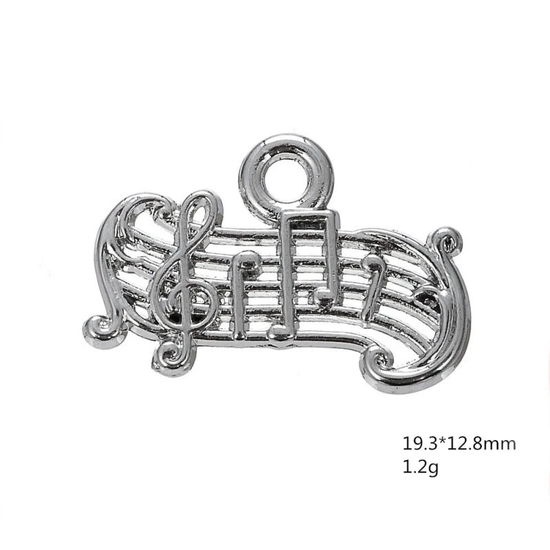 30pcs Vintage Music Note Dangles Charm Hang Pendant Jewelry Finding Accessories DIY Necklace/Bracelet Keychain for Men/Women | Украшения и
