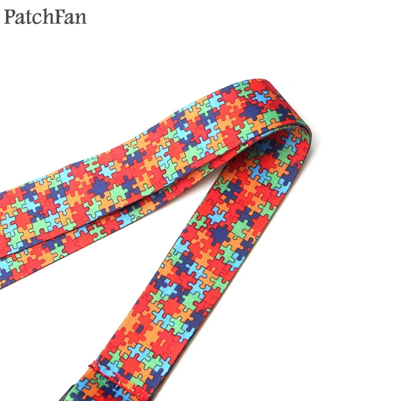 Patchfan аутизма осведомленности головоломки шнурки для ключей в ремешки на шею
