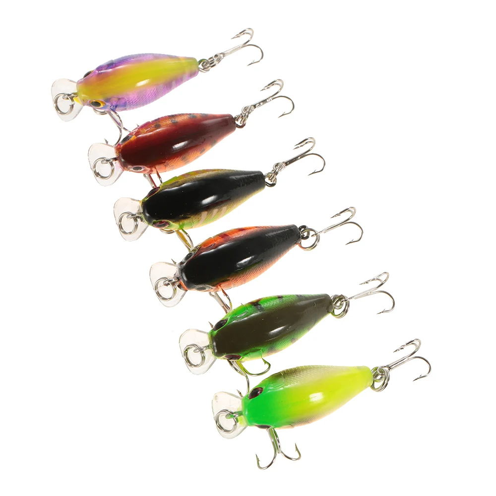 Lixada 6 шт. Дайвинг Crankbait рыболовные приманки 4 г 43 мм 0 3 м искусственная приманка