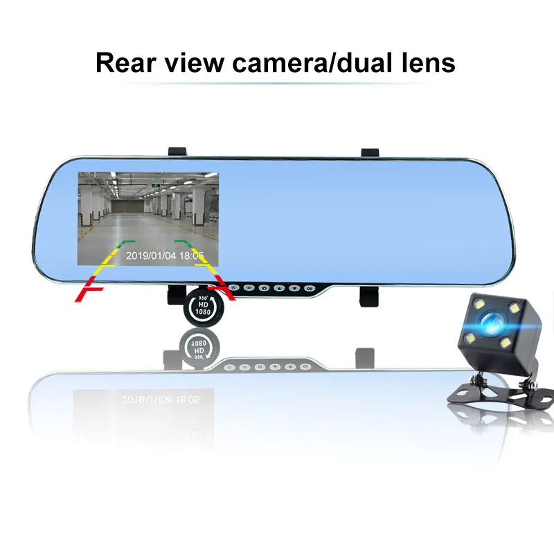 Автомобильный dvr Full HD 1080 P 5 &quotgps навигация Wifi Android Dash Cam двойной объектив парковка