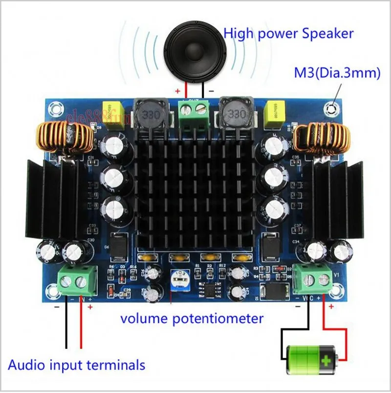 DC12V 24 В 150 Вт TPA3116D2 моноканальный цифровой усилитель мощности аудио Плата двойной усилитель системы для автомобиля