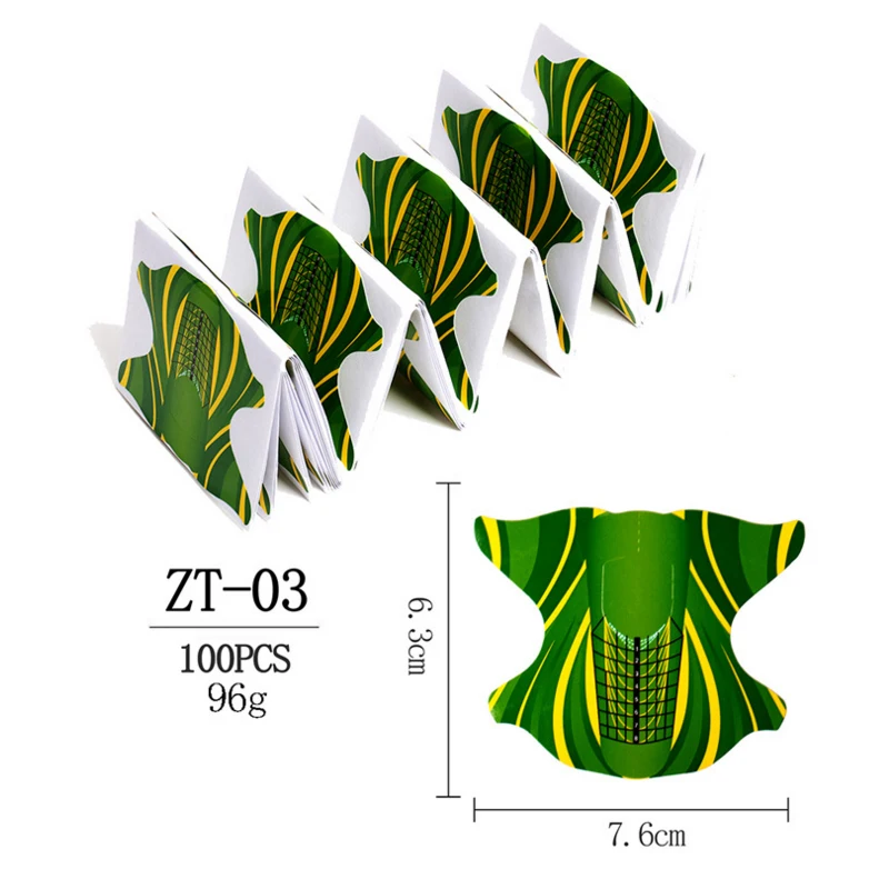 100 шт. накладки в форме бабочки для ногтей акриловый сделай сам УФ гель