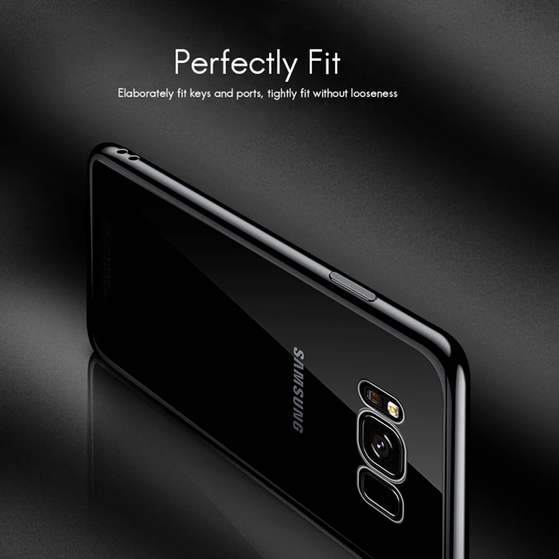 Мягкий чехол из ТПУ с гальваническим покрытием для Samsung Galaxy S8 S9 Plus S10 S10e S7 edge A7 A6 A8 A9