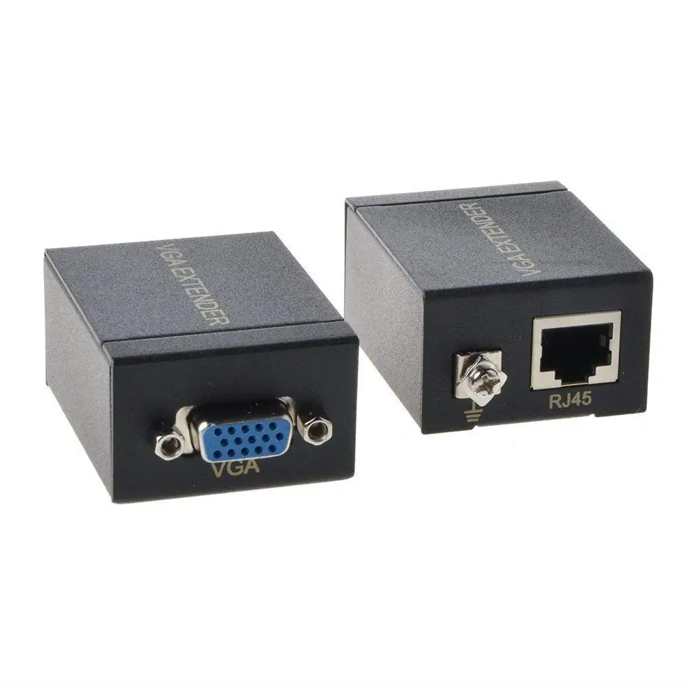 

60 м VGA к RJ45 удлинитель сигнала через Ethernet кабель передатчик и приемник