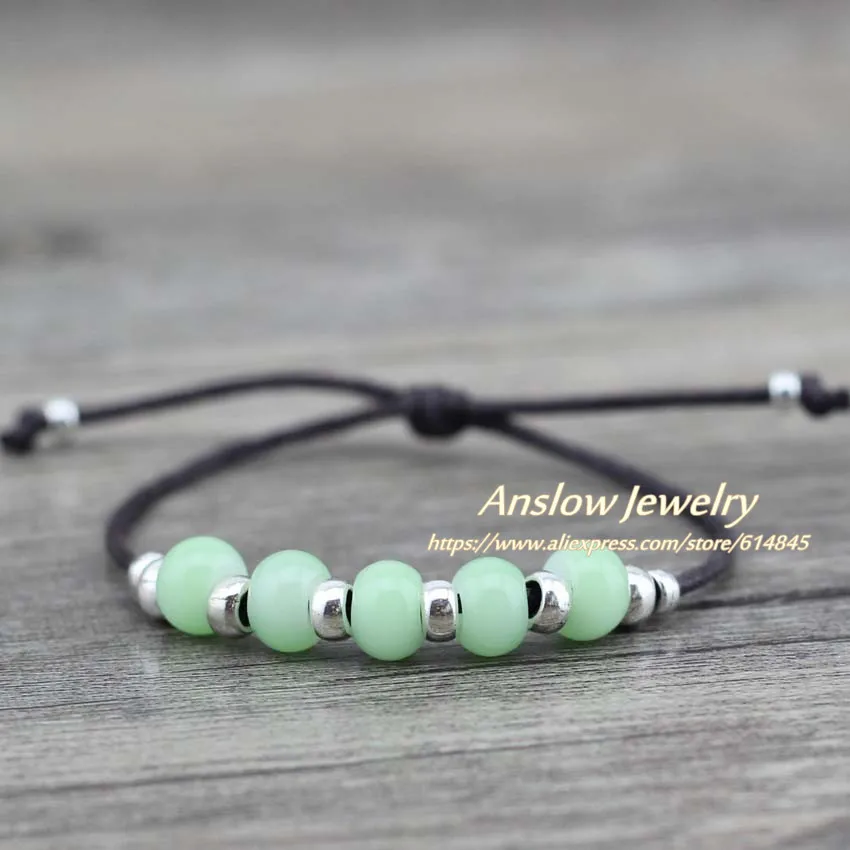 Anslow милые трендовые дизайнерские плетеные браслеты Bijoux кожаный веревочный браслет пара браслеты дружбы подарок на день рождения LOW0495LB - Окраска металла: olive green