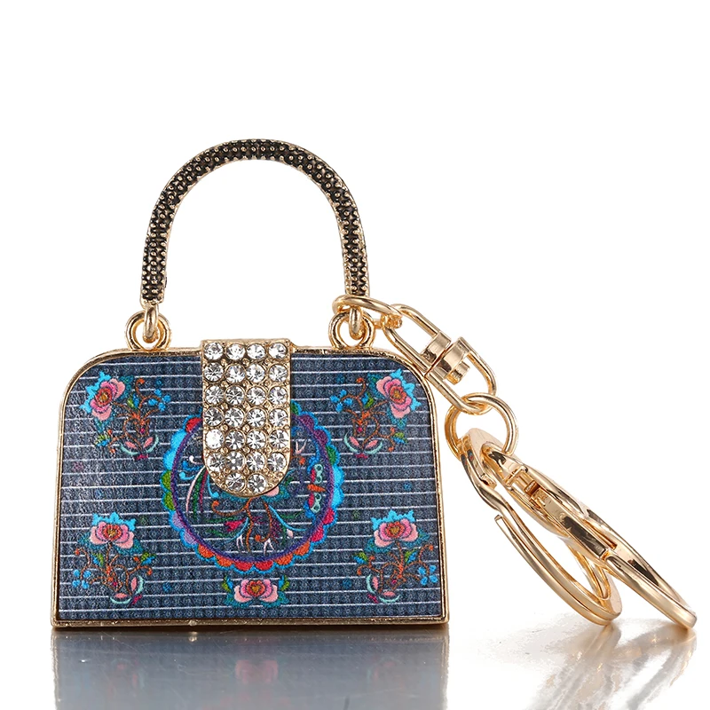 Andybeatty printing Metal 3D Woman bag Keychain Car Key Ring Fashion Women Bag Purse Charm Pendant Jewelry Best friend Gift | Украшения и